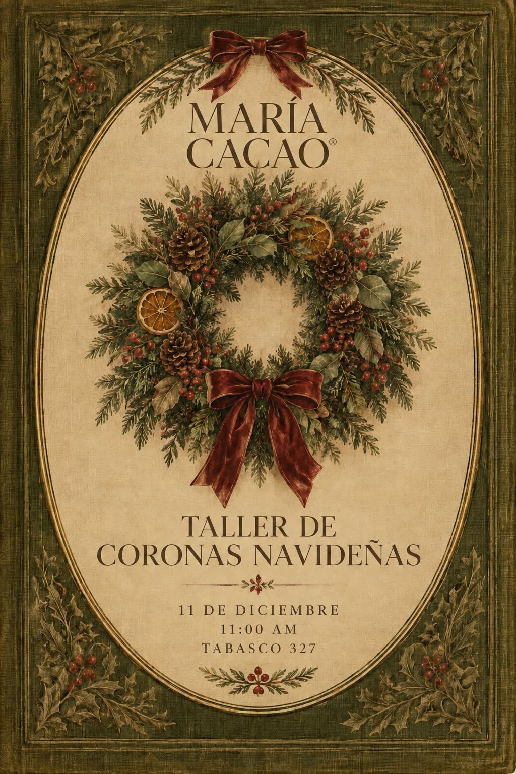 Haz tu propia corona navideña 🎄